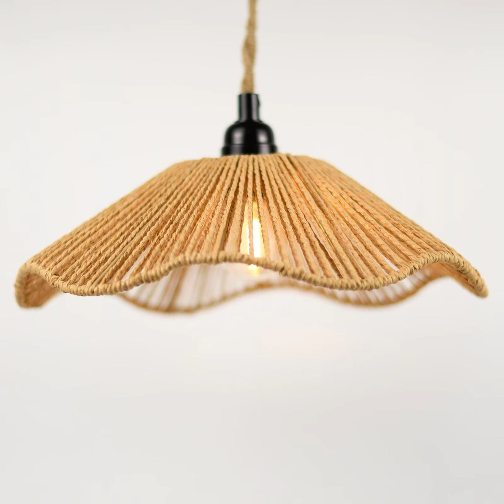 RopeWoven HandWoven Rope Lampshade Decorative Chandelier Ceiling Light Cover 1