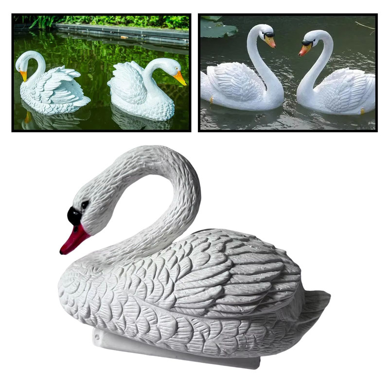 ElegantFloat Handwoven Floating Swan Figurine Decorative Garden Pond Ornament 0