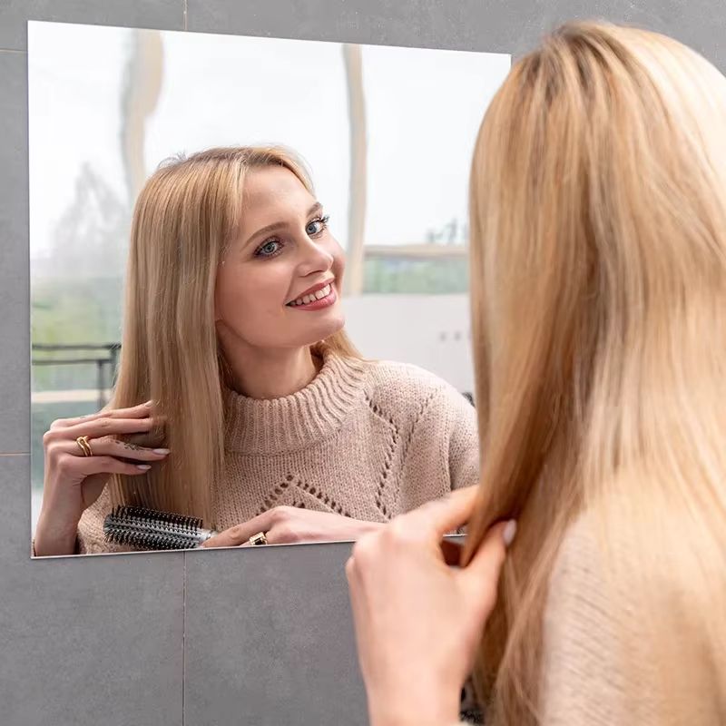 Acrylic Mirror Wall Sticker 4Piece 30x25 Cm Soft SelfAdhesive 3D Decorative Sheet Set 4