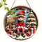 Christmas Elf Wooden Sign 2007 Cm Round Rustic Holiday Decor 4
