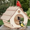 Hanging Wooden Bird Feeder DIY Outdoor Garden Decorative BirdcageBirdhouse 0