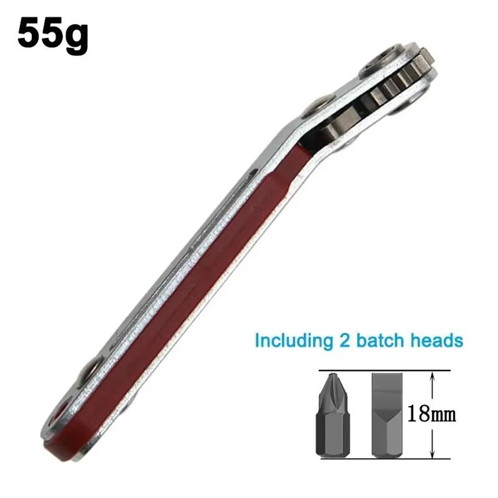 Red Elbow Bidirectional Ratchet Screwdriver NarrowSpace Corner RightAngle CrossSlotted Tool 6