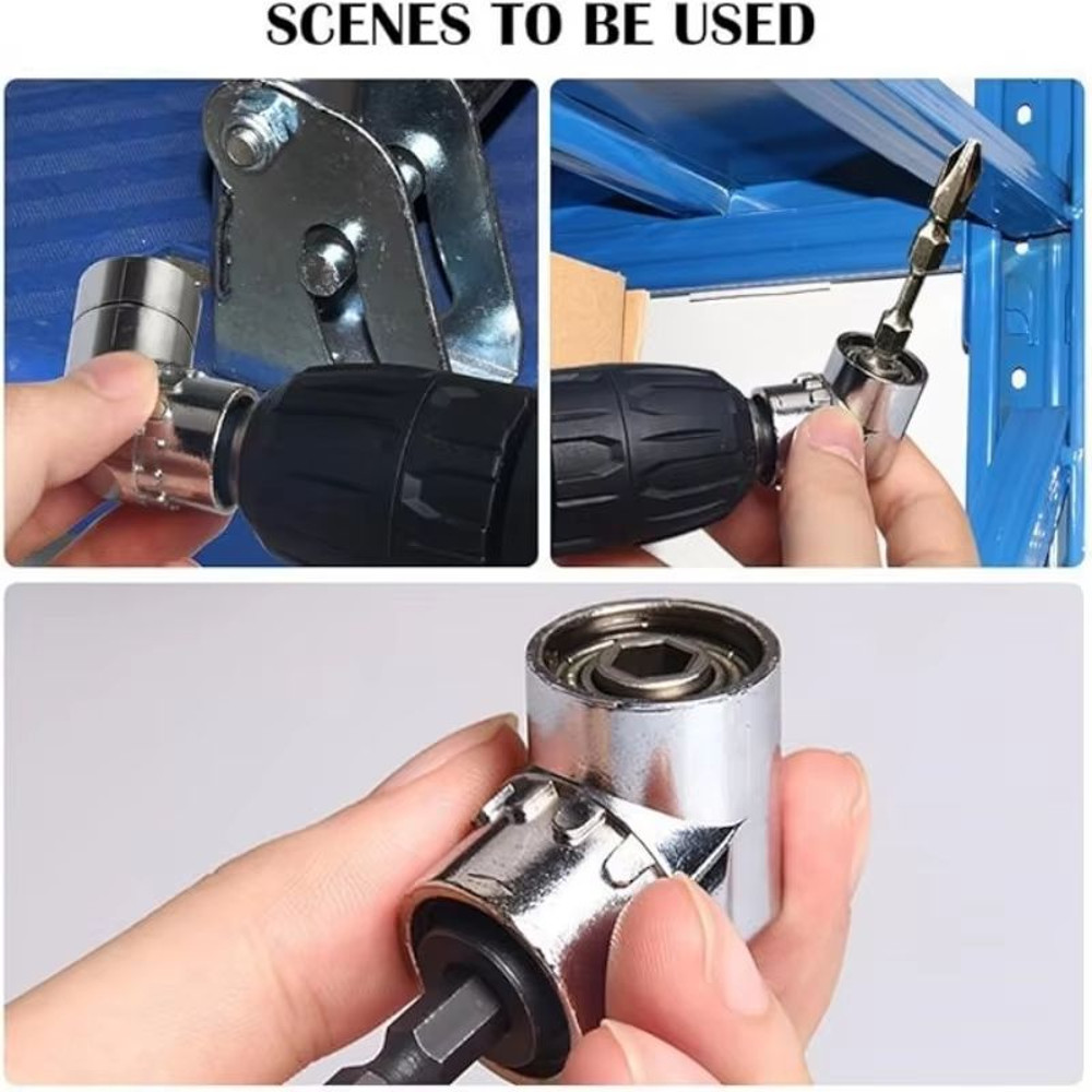 105 Degree Right Angle Drill Attachment Corner Screwdriver Extension 5