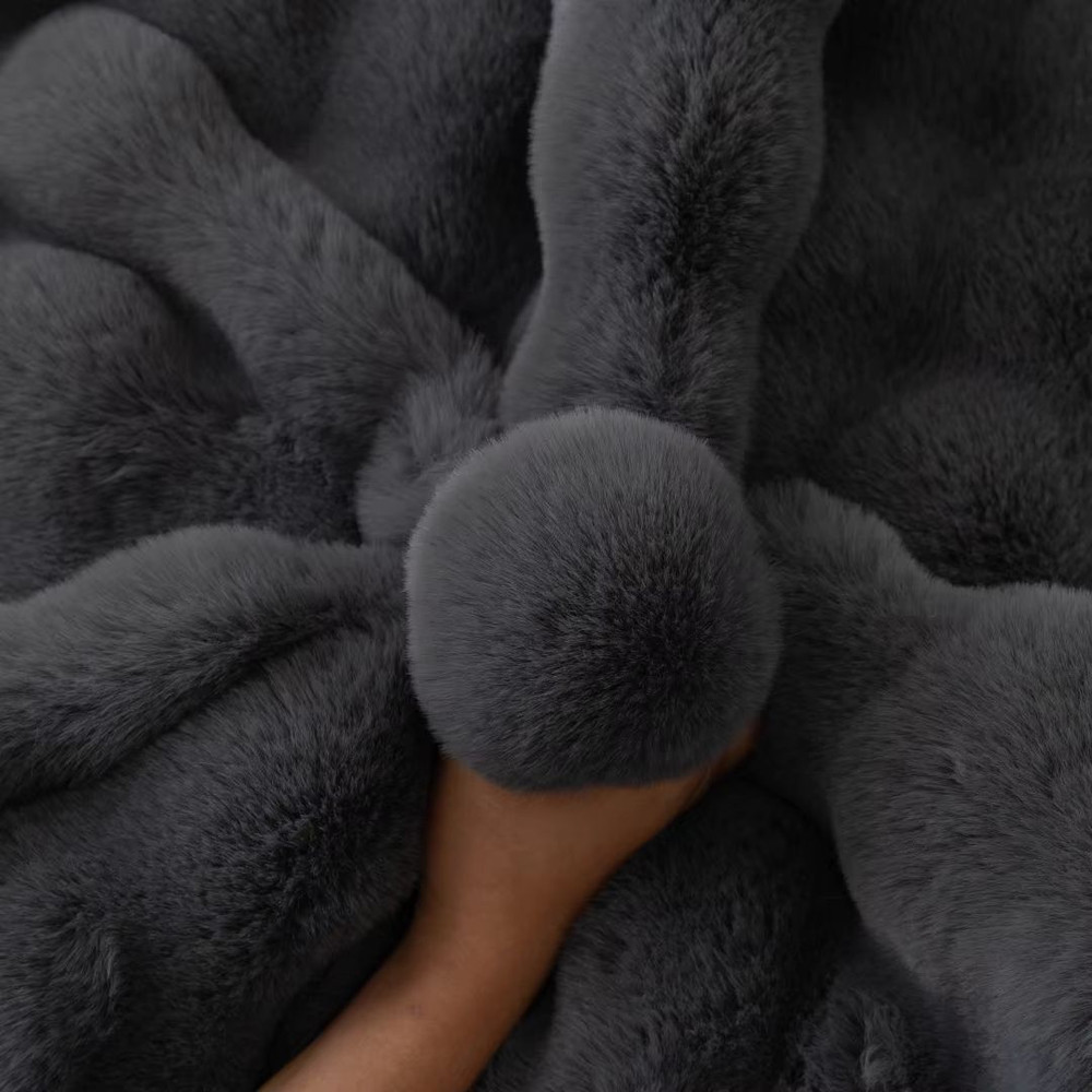 Thick Plush Imitation Rabbit Fur Sofa Slipcover NonSlip Sofa Cushion 1