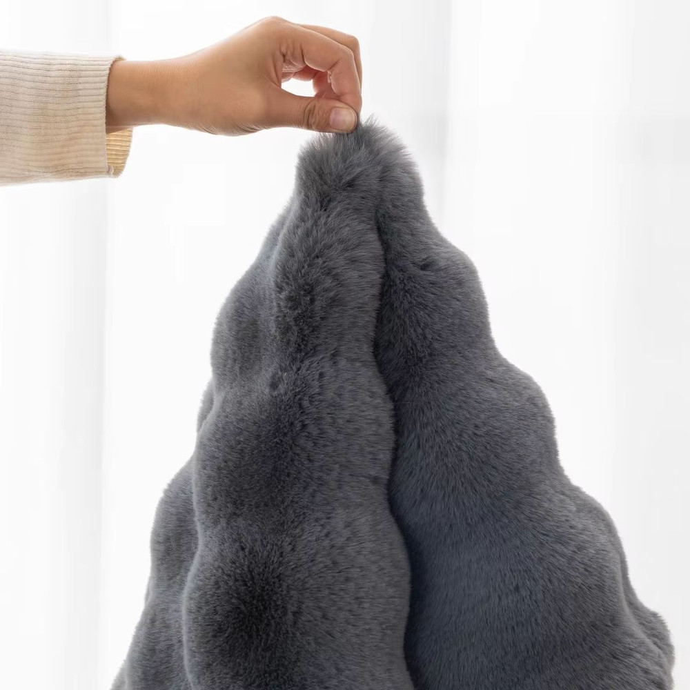 Thick Plush Imitation Rabbit Fur Sofa Slipcover NonSlip Sofa Cushion 3