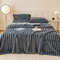 Thick WideStriped Flannel Multifunctional Blanket AllPurpose Home Throw 2