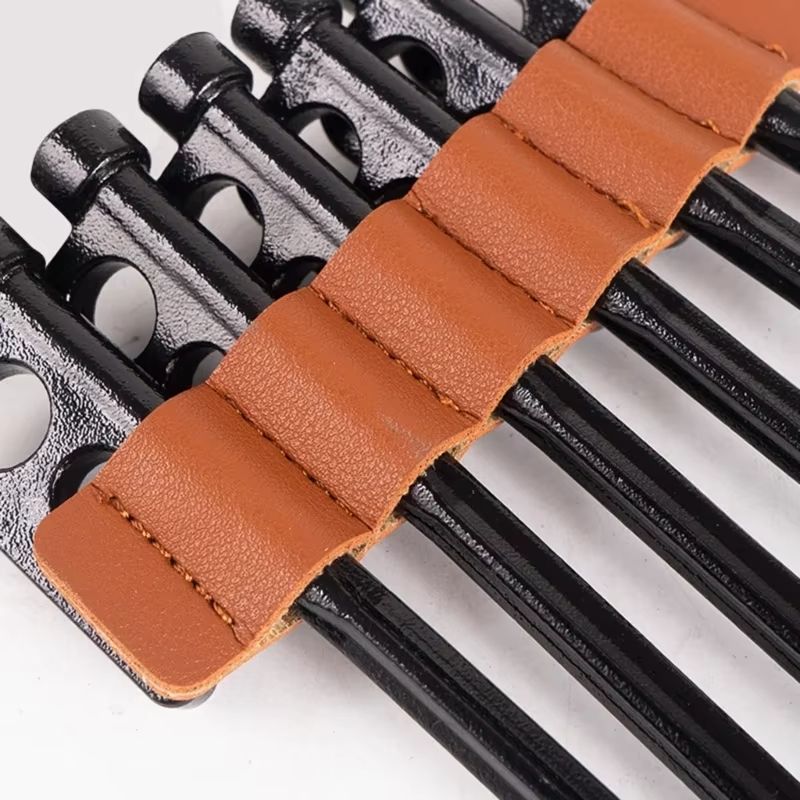 ProGear Tent Stakes Storage Bag 8 Hole PU Leather Organizer For Tent Pegs 4