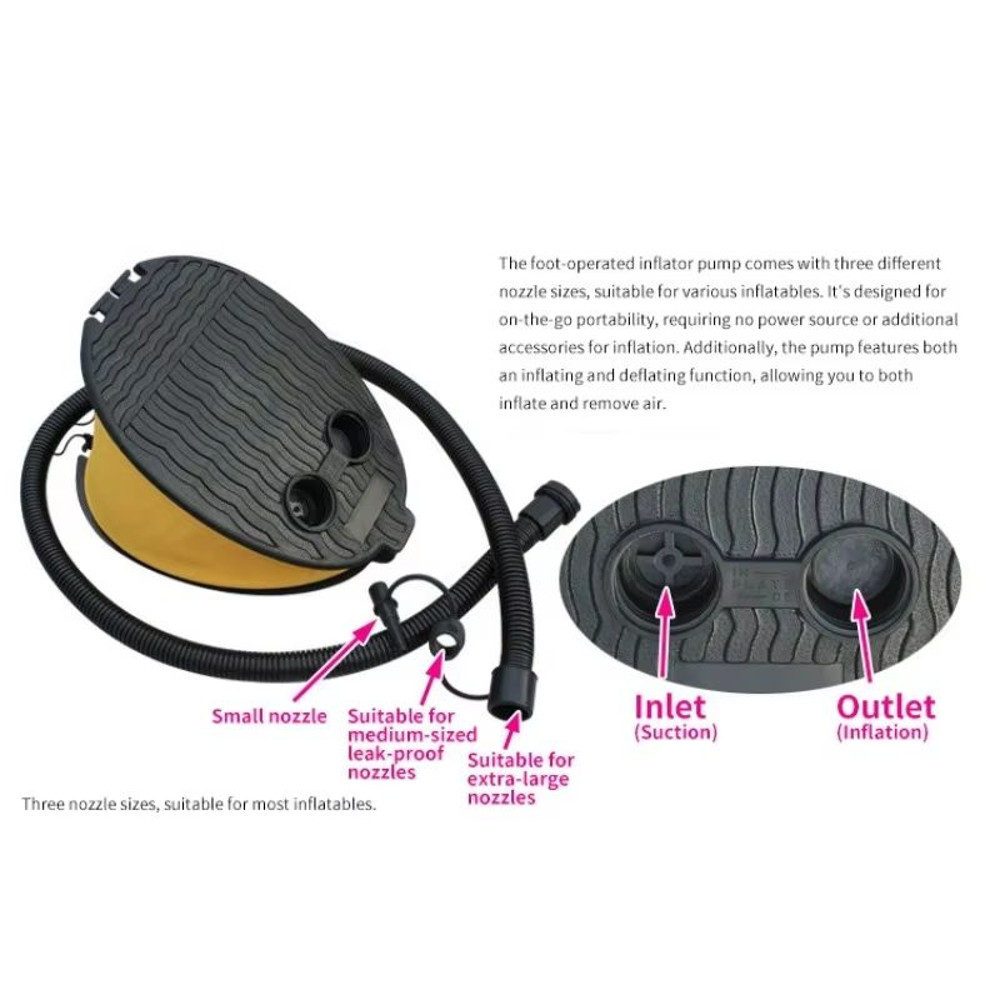 All In One Foot Air Pump For Inflatables Inflator For Camping Mat Air Mattress Boat And Float 5
