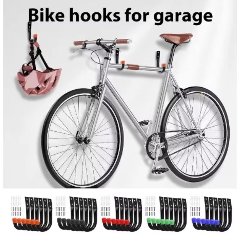 6 Pack Bike Wall Mount Hooks Bicycle Support For MTB Road Bike Parking Hanging Holder Stand 1