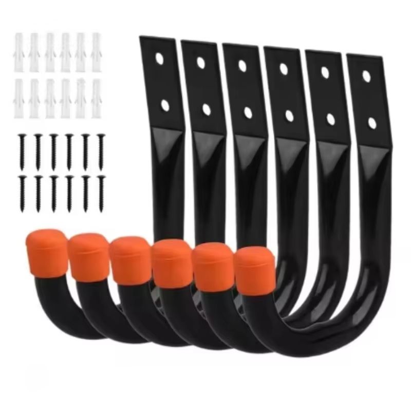 6 Pack Bike Wall Mount Hooks Bicycle Support For MTB Road Bike Parking Hanging Holder Stand 4