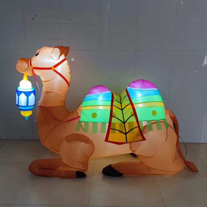 18m6FT Ramadan Inflatable Camel Toy Builtin LED Lights Outdoor Festival Decoration 3
