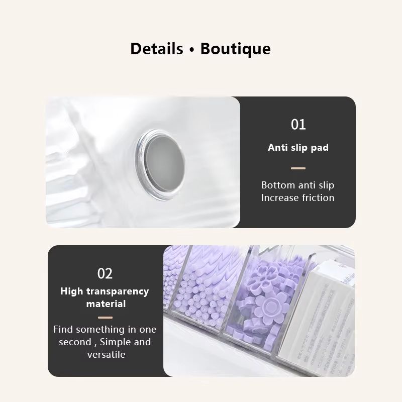 Large Eyelash Extension Storage Box With Cover Acrylic Organizer For Lashes Glue Tweezers 4