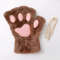 Cartoon Cute Cat Claw Paw Gloves Plush Mittens For Women Warm Soft Fingerless Bear Cat Gloves 12