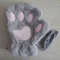 Cartoon Cute Cat Claw Paw Gloves Plush Mittens For Women Warm Soft Fingerless Bear Cat Gloves 14