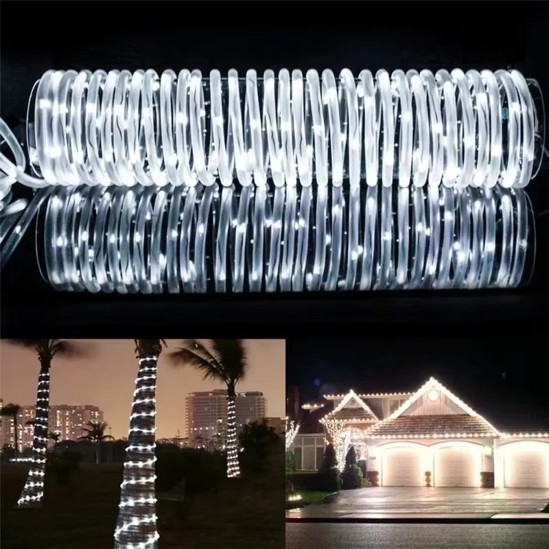 LED Solar Rope Lights 50100200 LEDs Waterproof Outdoor String Lights With 8 Modes For Garden Chris 5