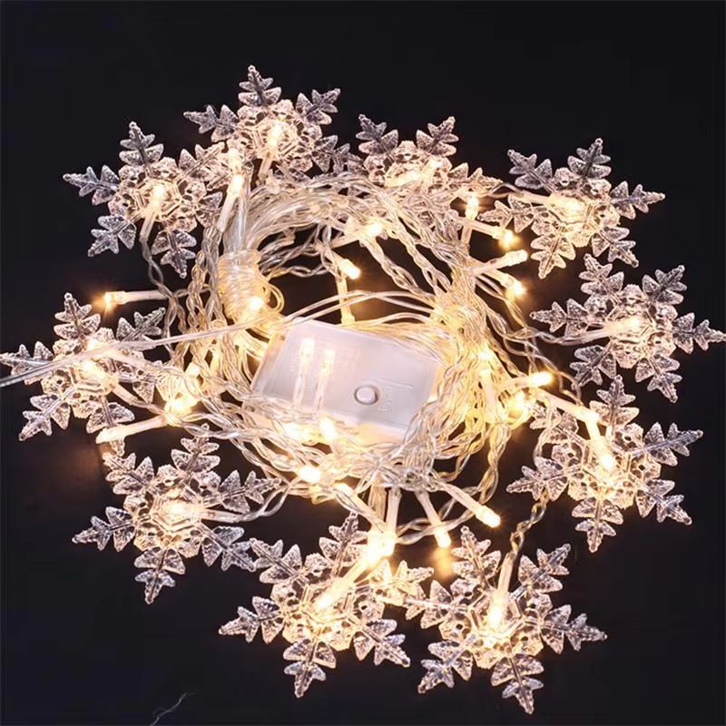 32M Christmas Snowflakes LED String Lights Flashing Fairy Curtain Lights Waterproof For Holiday Pa 4
