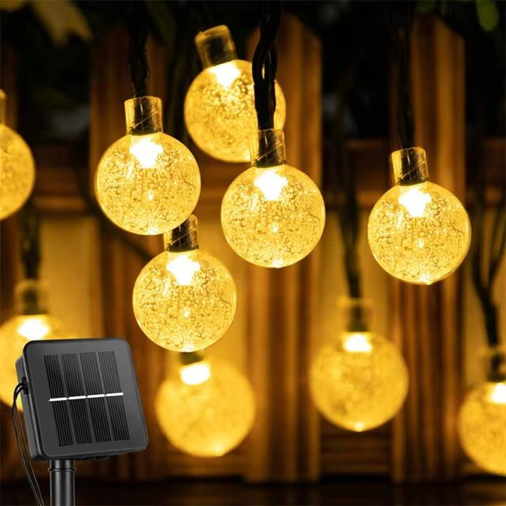 Solar Crystal Globe String Lights 200 LED Waterproof Solar Fairy Lights For Garden Outdoor Decor 9