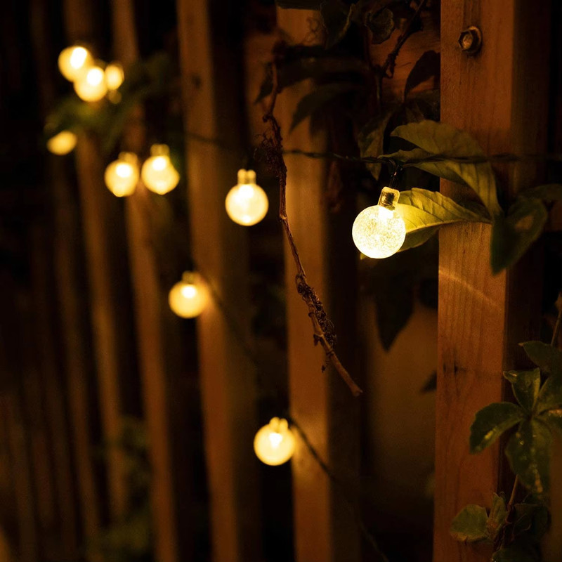 Solar Crystal Globe String Lights 200 LED Waterproof Solar Fairy Lights For Garden Outdoor Decor 4