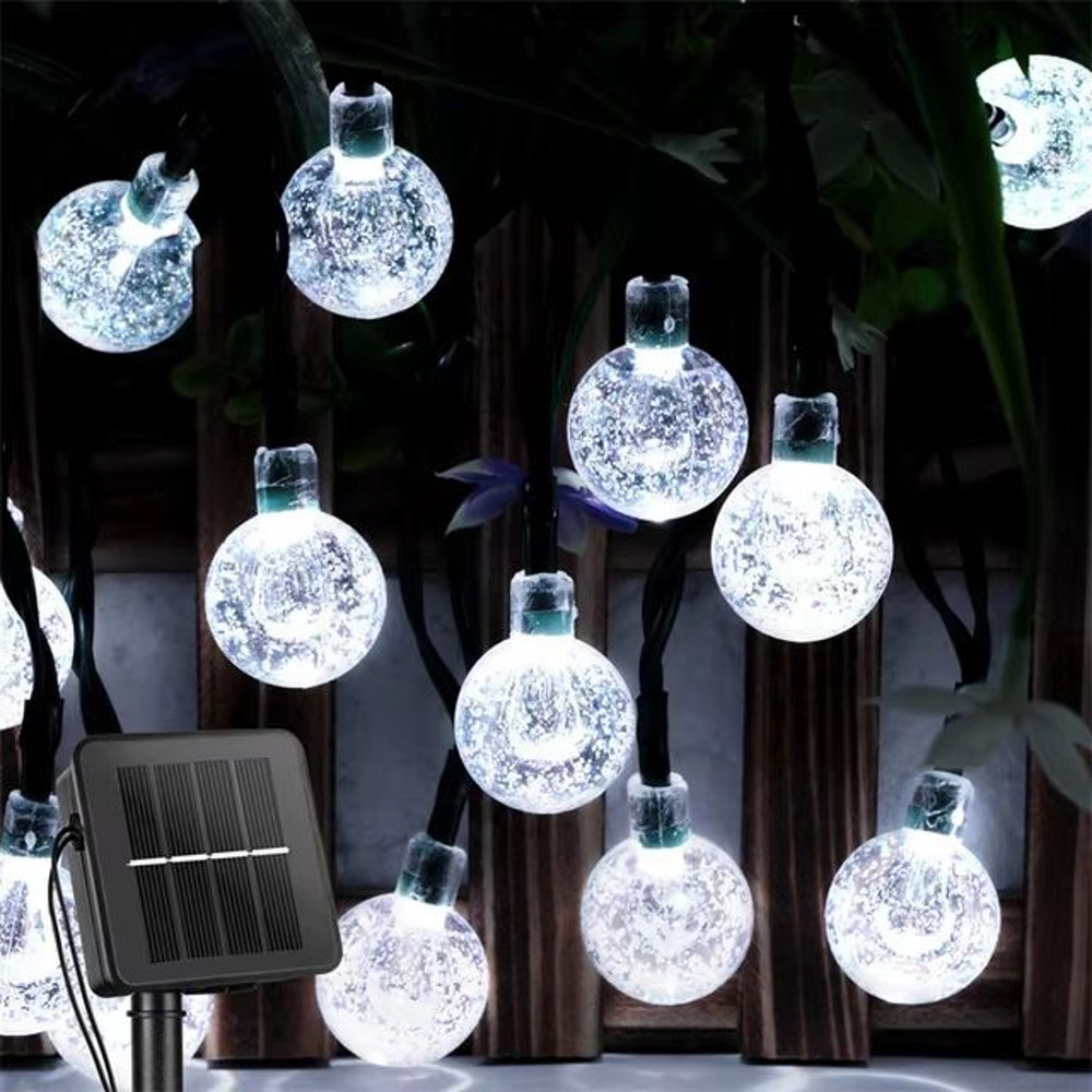 Solar Crystal Globe String Lights 200 LED Waterproof Solar Fairy Lights For Garden Outdoor Decor 6