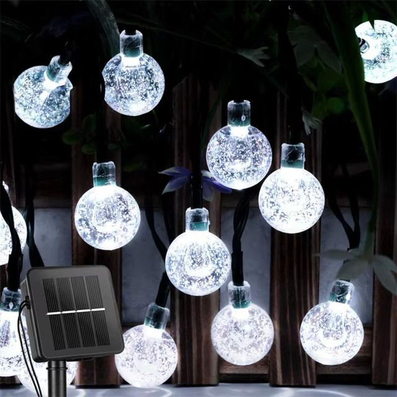 Solar Crystal Globe String Lights 200 LED Waterproof Solar Fairy Lights For Garden Outdoor Decor 6