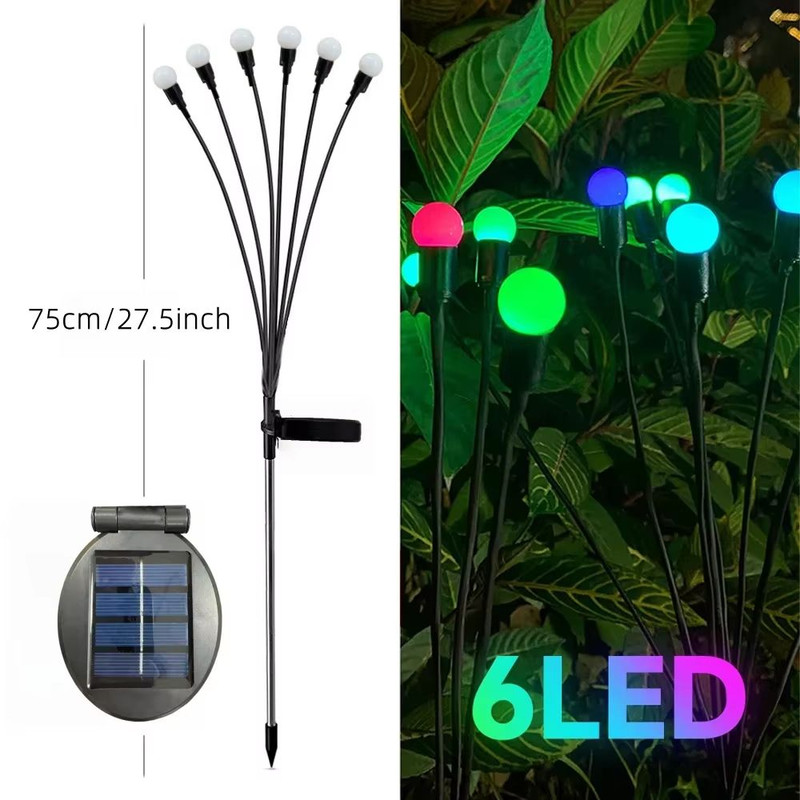 Solar Firefly Swaying Garden Lights Solar Outdoor LED Decorative Pathway Patio Lighting 14 Pack 9