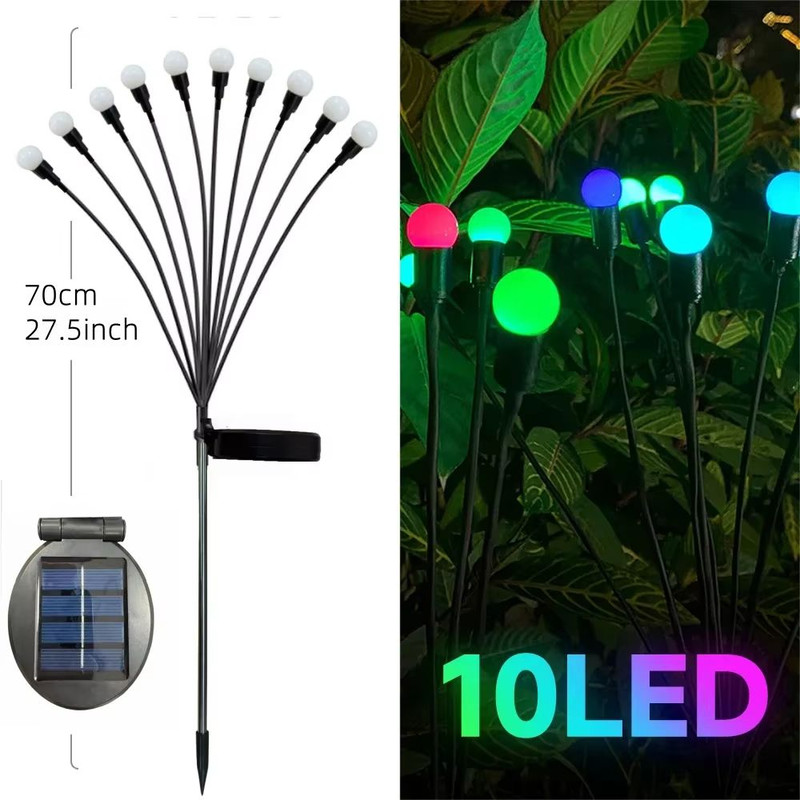 Solar Firefly Swaying Garden Lights Solar Outdoor LED Decorative Pathway Patio Lighting 14 Pack 11