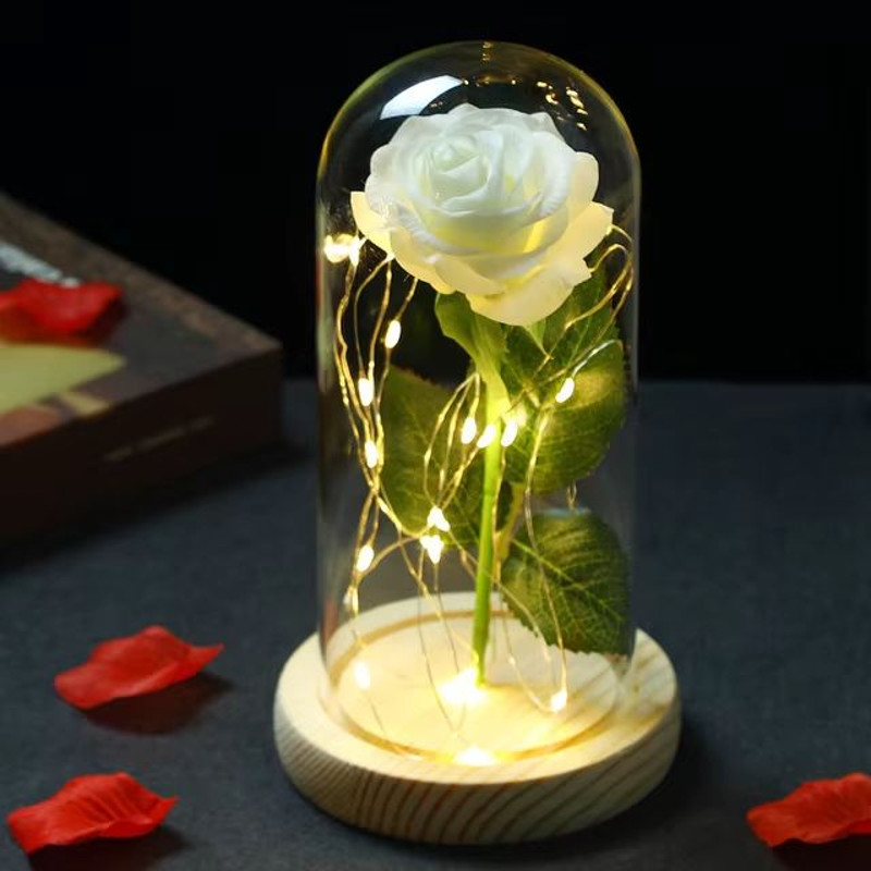 Everlasting 24K Gold Foil Rose In Glass Illuminated Decorative Gift For Home Mothers Day Special 6