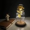 Everlasting 24K Gold Foil Rose In Glass Illuminated Decorative Gift For Home Mothers Day Special