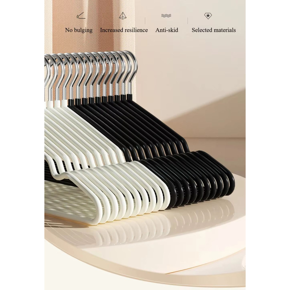 Premium Metal Traceless NonSlip Clothes Hangers 10Pack SpaceSaving Metal Hangars For Closet Organi 4