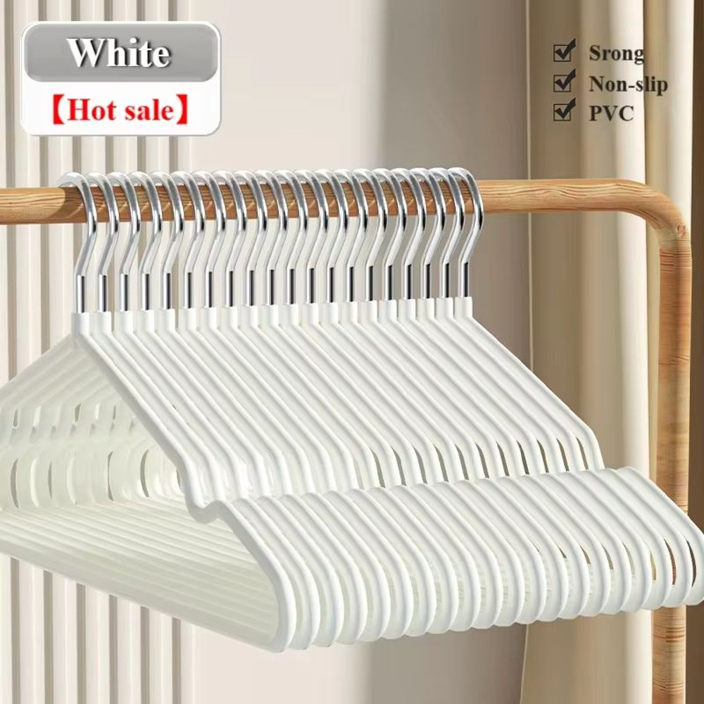 Premium Metal Traceless NonSlip Clothes Hangers 10Pack SpaceSaving Metal Hangars For Closet Organi 5