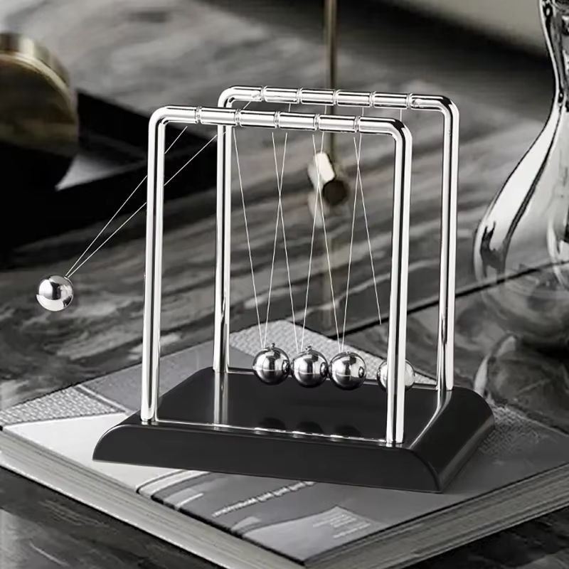 Executive Newtons Cradle Balance Toy Steel Pendulum Balls For Desk HomeOffice Learning Decor 0