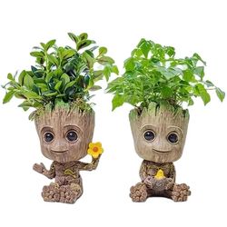 mini cartoon groot figurine – 5 cm tree-man desk ornament for home & office decor