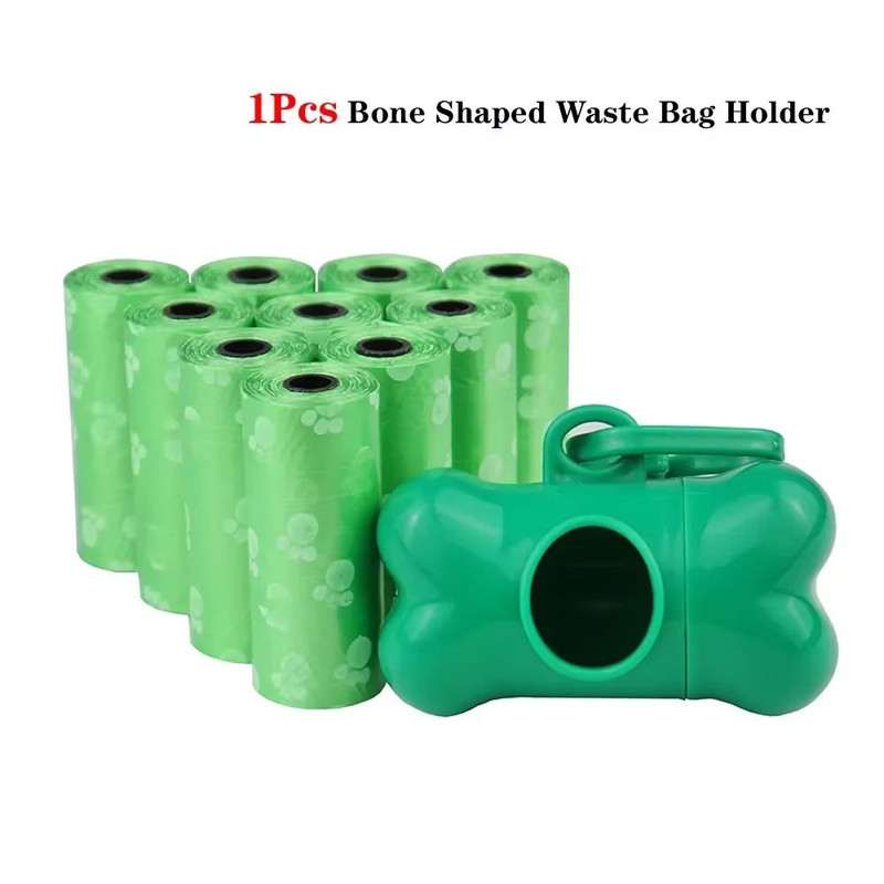 SolidColor Printed Pet Poop Bags Portable Dog Walking Waste HouseUse Bags 8