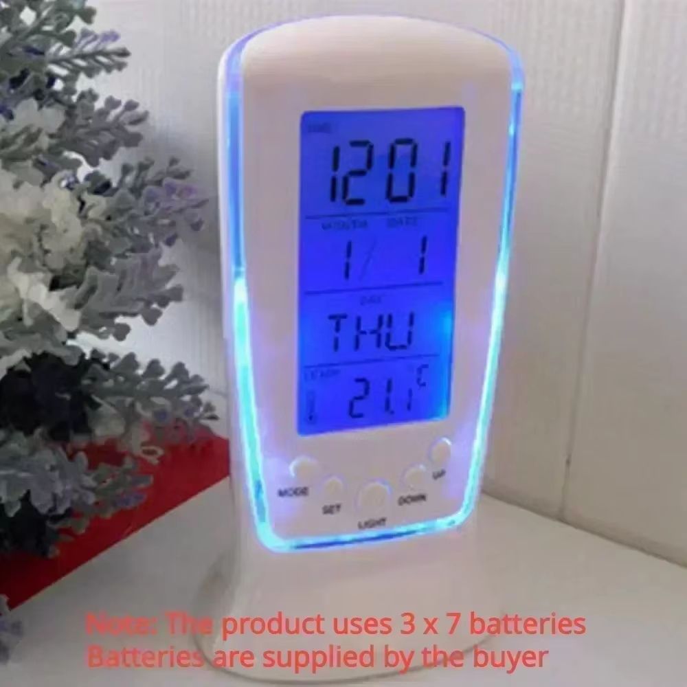 Modern LED Digital Wall Desk Clock Sleek Alarm Clock For Home Office 14