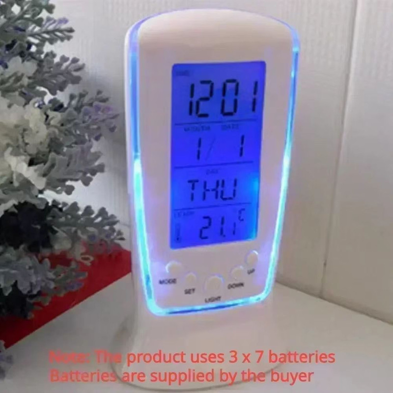 Modern LED Digital Wall Desk Clock Sleek Alarm Clock For Home Office 14