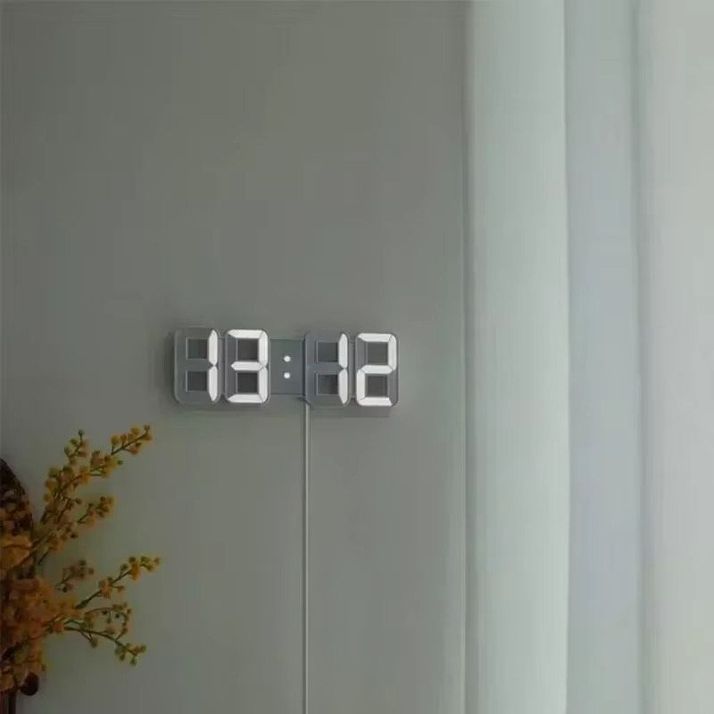 Modern LED Digital Wall Desk Clock Sleek Alarm Clock For Home Office 4