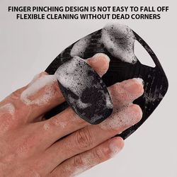 silicone exfoliating bath brush & body scrubber – gentle massage & deep clean