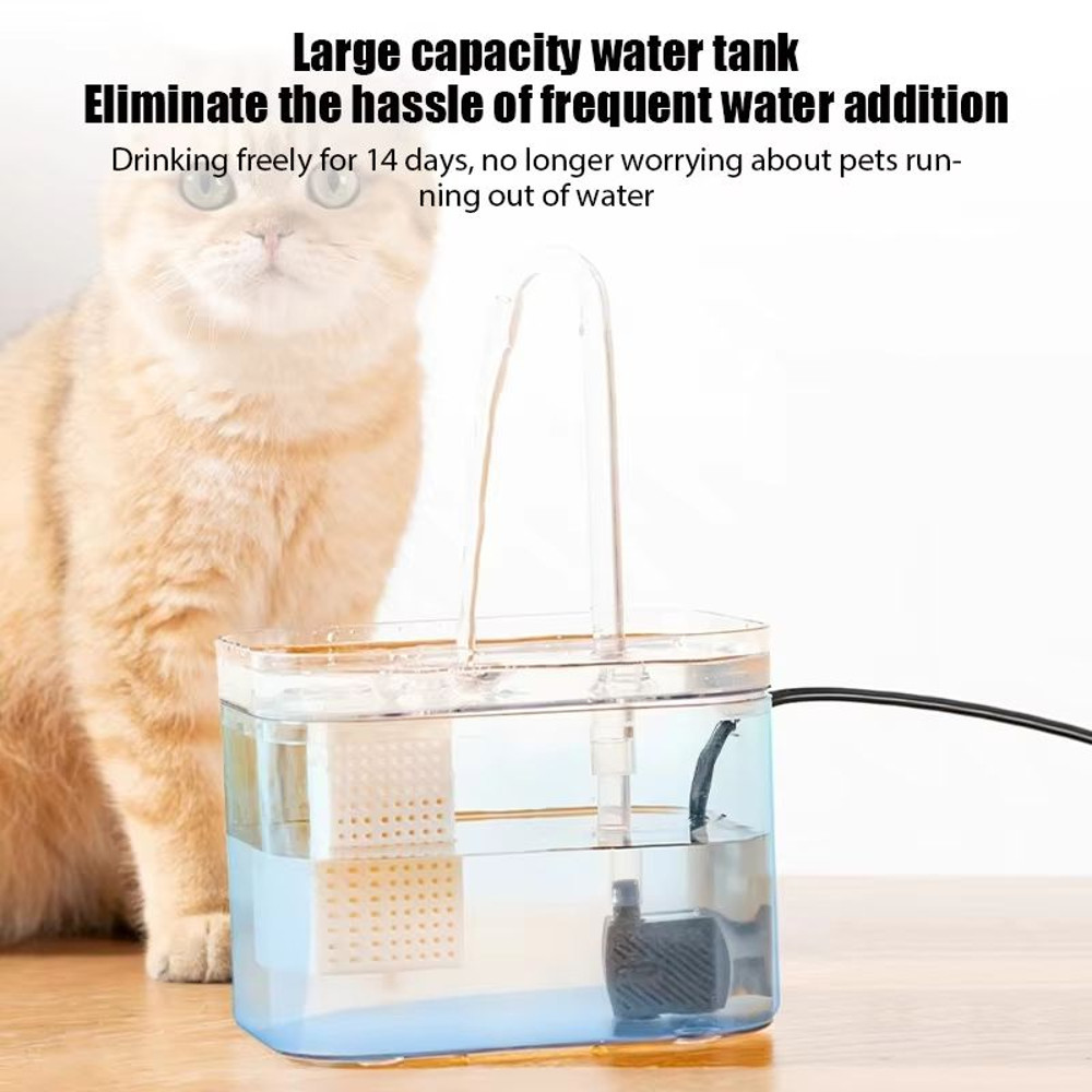 UltraQuiet USB Recirculating Cat Water Fountain With AutoFilter For Clean Fresh Pet Hydration 1