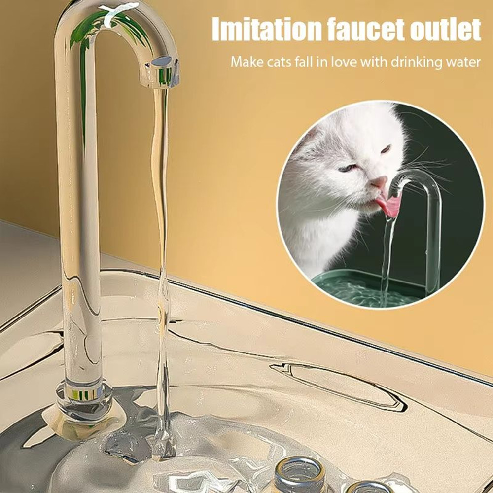 UltraQuiet USB Recirculating Cat Water Fountain With AutoFilter For Clean Fresh Pet Hydration 3