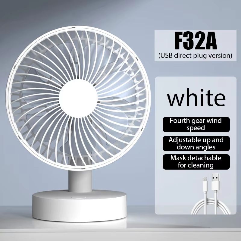 USB HighWind Portable Desktop Fan Small Electric Table Fan For Home Dormitory Office 6