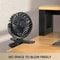 Portable Rechargeable Electric Fan With 720 Degree Rotation And Clip Mount 4