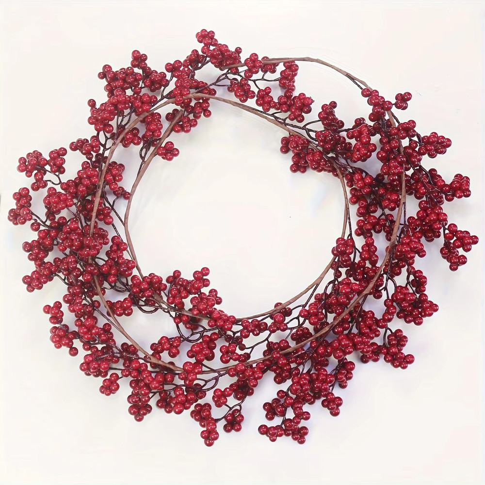 Elegant 190 Cm Artificial Cranberry Vine Garland Festive Table Party Decor 4