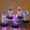 LED Galaxy Rose In Glass Dome Illuminated Eternal Flower Gift 0