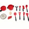 Kids Girl Cooking Kitchen Toy Set Pretend Play Cooking Fruit Cutting Utensils 7