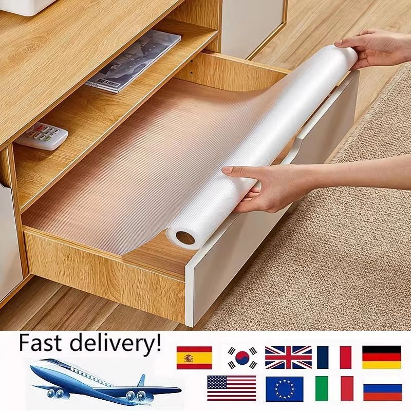 EVA Waterproof NonSlip Cabinet Fridge Mat CuttoFit NonAdhesive Drawer Liner For Kitchen 0