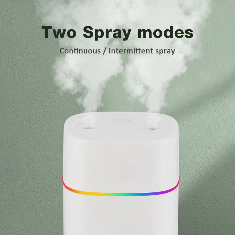 Portable USB Cool Mist Humidifier 600 ML Aroma Diffuser With Colorful Night Light For Home Car 2