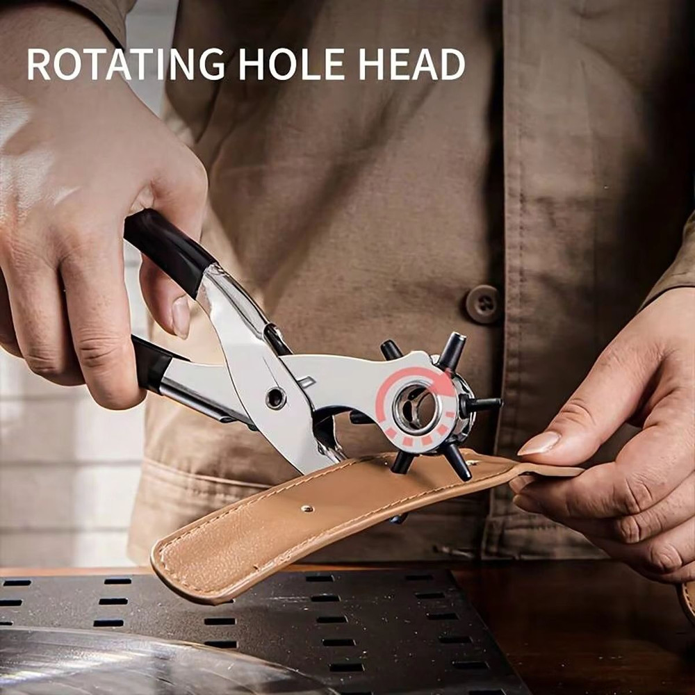 Rotary Belt Punch Pliers For Leather Watch Bands And Bags Adjustable Hole Punch Tool For Precision 3