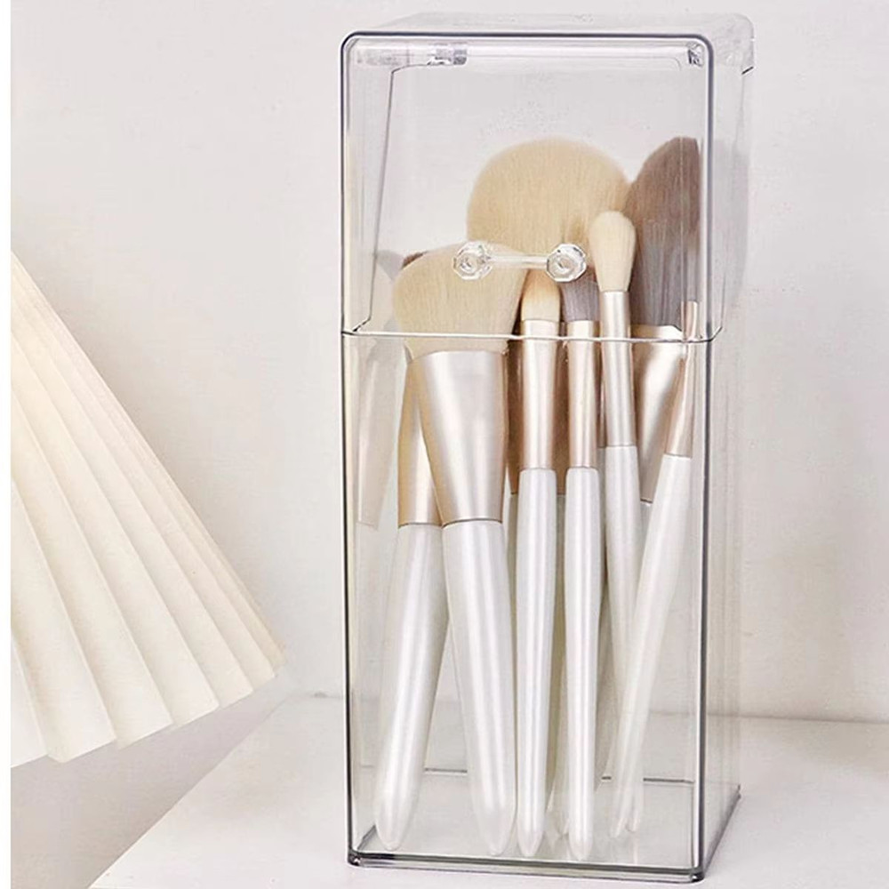 Clarity Stand Makeup Brush Holder Simple Transparent Storage Box 0