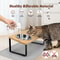 PawComfort Raised Cat Feeding Station 15 Tilted Elevated Double Bowls With Wooden Stand 2