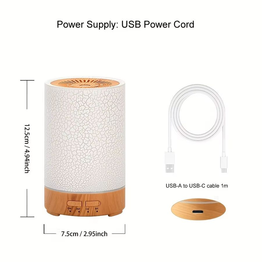GlowWave 150ml Crack Design USB Essential Oil Diffuser And Ultrasonic Air Humidifier 5